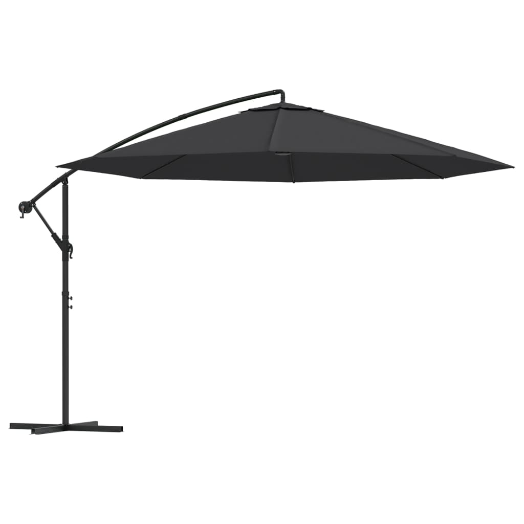Vidaxl flydeparasol med aluminiumsstang 350 cm sort