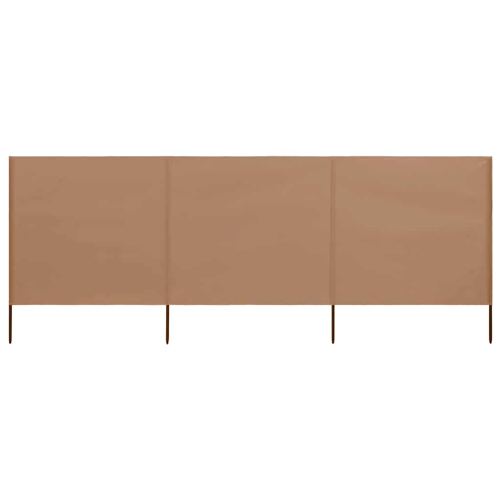 Vidaxl forrude 3 paneler 400x80 cm stof taupe