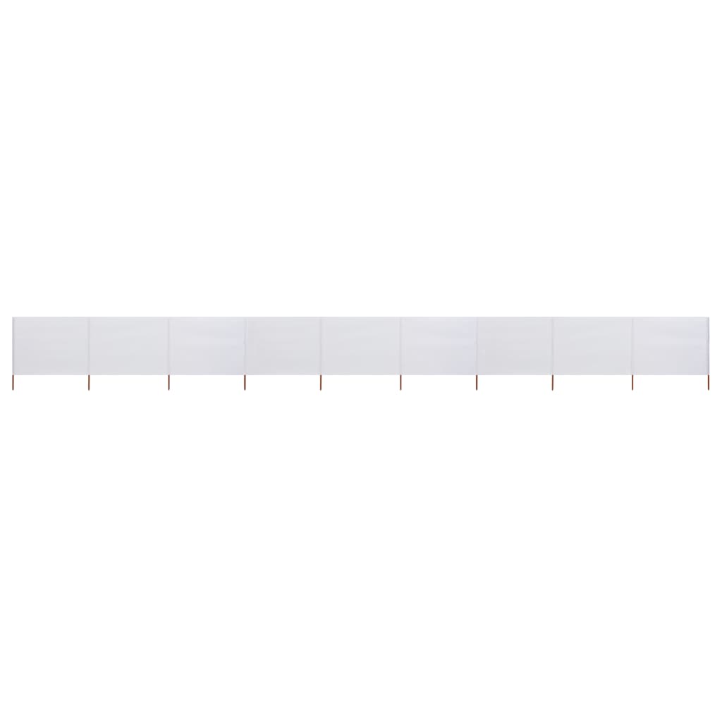 Vidaxl forrude 9 paneler 1200x80 cm stof sand hvid