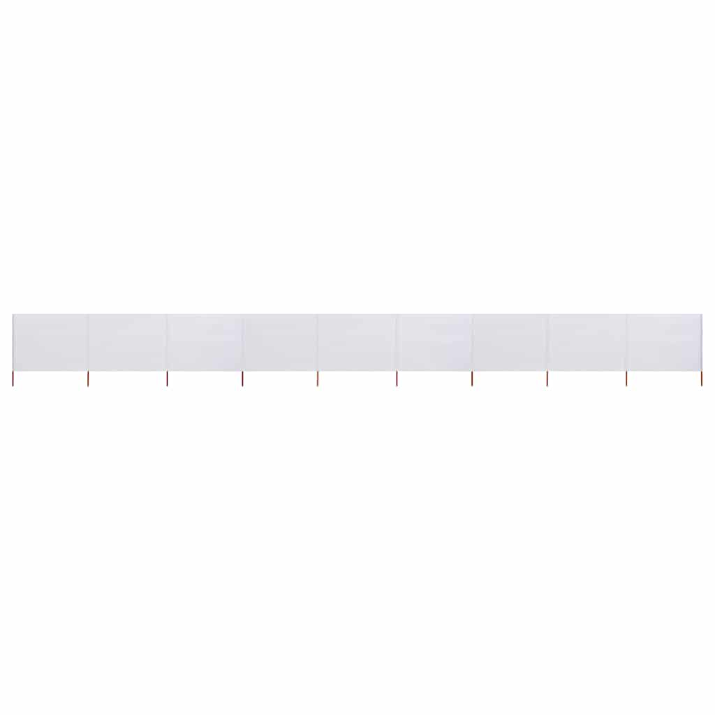 Vidaxl forrude 9 paneler 1200x120 cm stof sand hvid