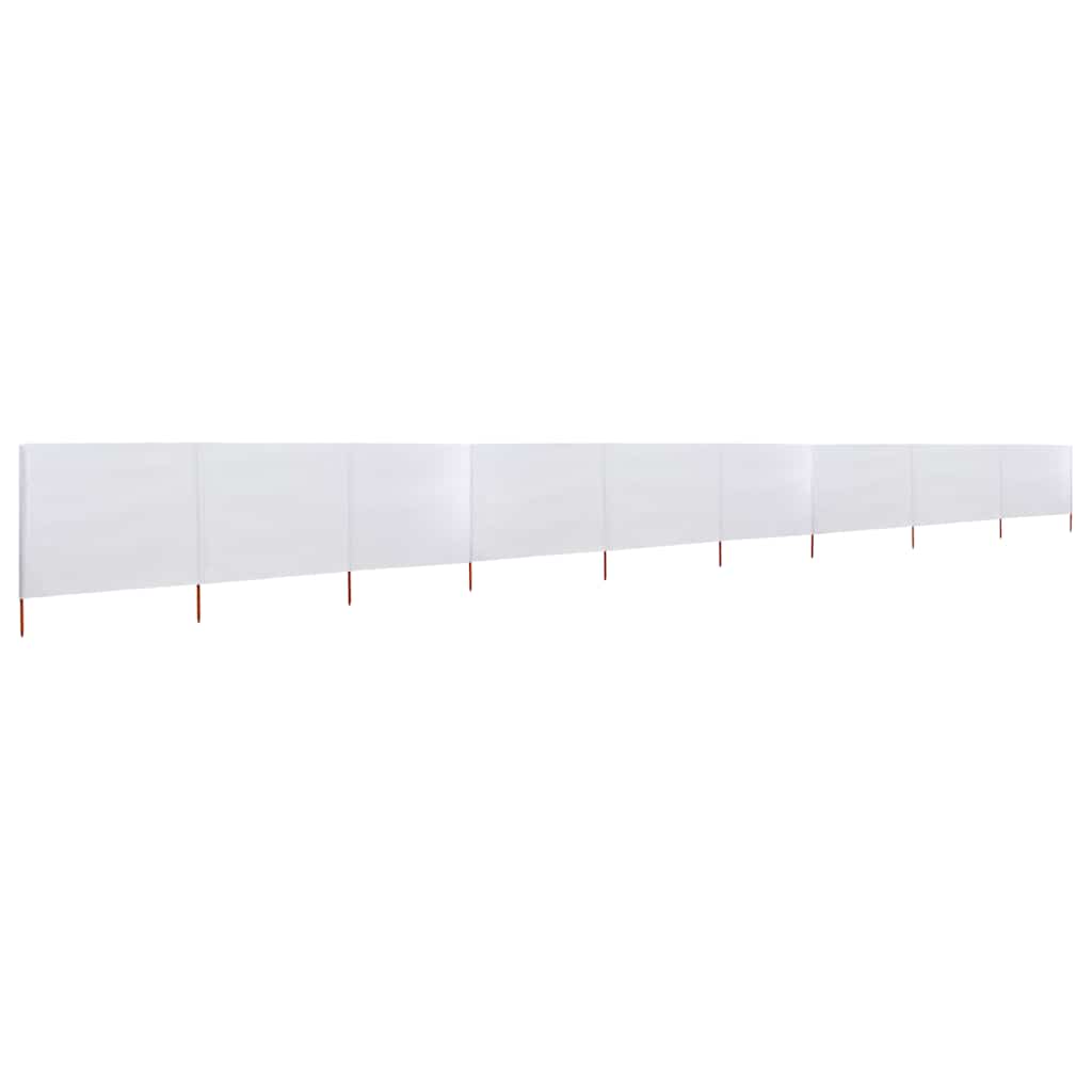 Vidaxl forrude 9 paneler 1200x120 cm stof sand hvid
