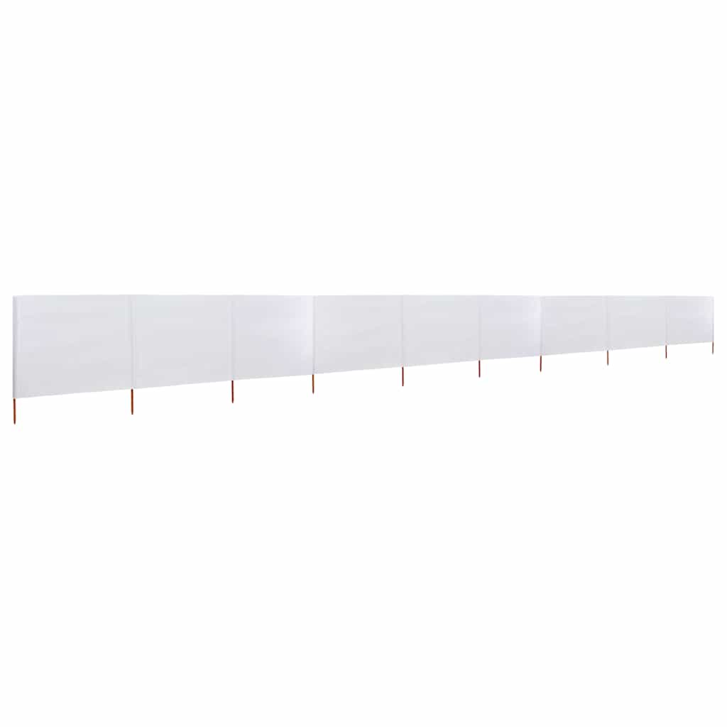 Vidaxl forrude 9 paneler 1200x160 cm stof sand hvid