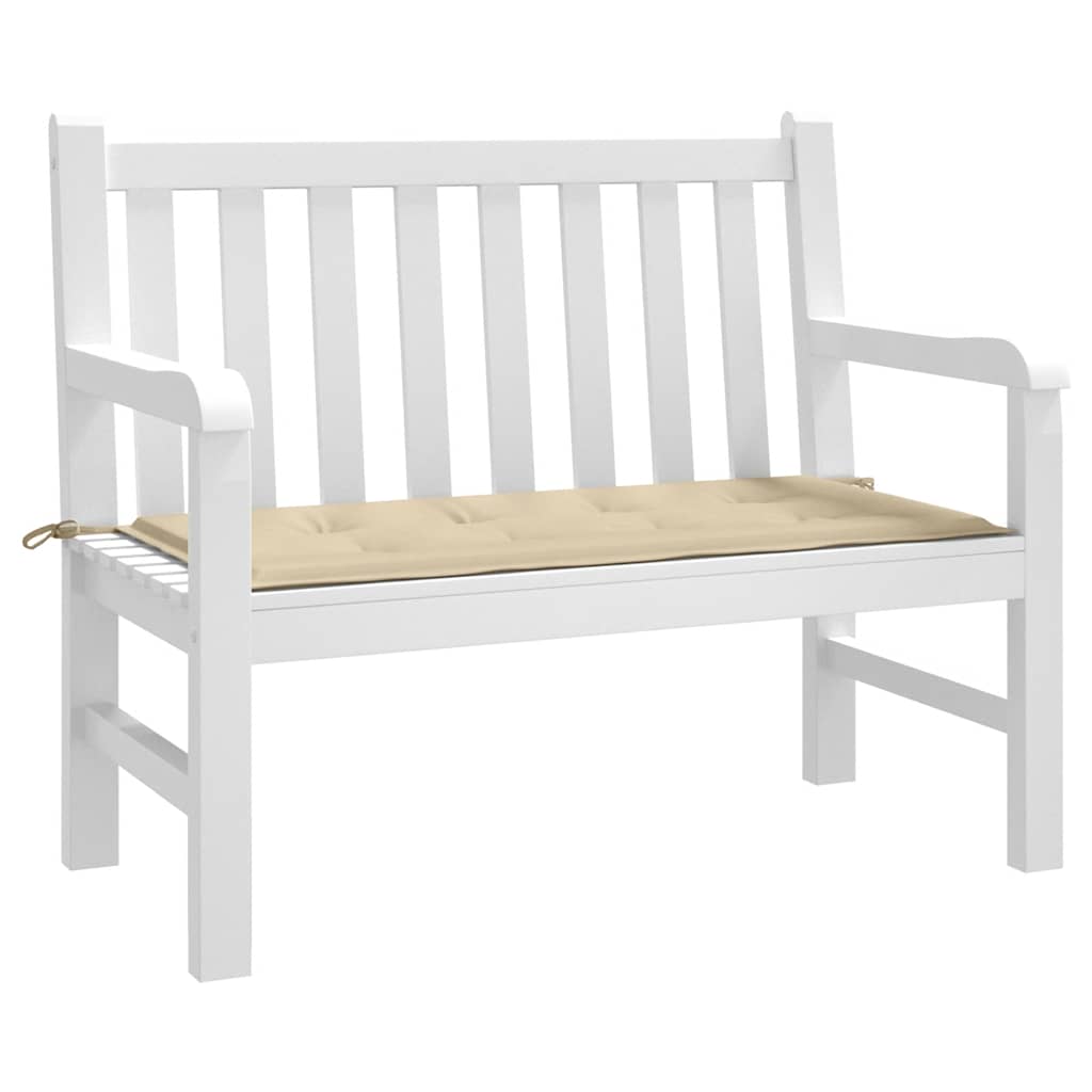 Vidaxl Garden Bench Pushion 120x50x4 cm Oxford Stof beige