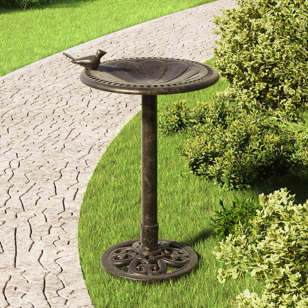Vidaxl Bird Bath Plastic Bronze
