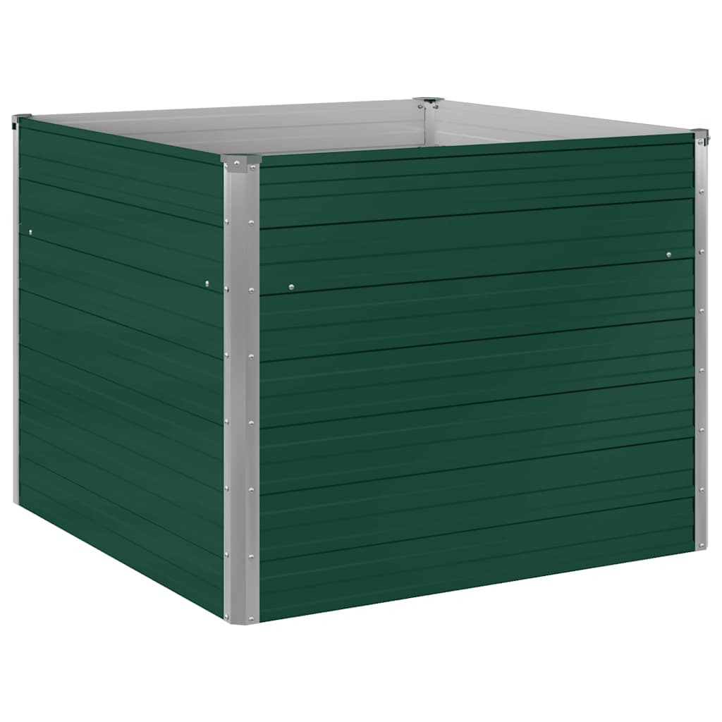 Vidaxl Planter Indsæt 100x100x77 cm galvaniseret stålgrøn