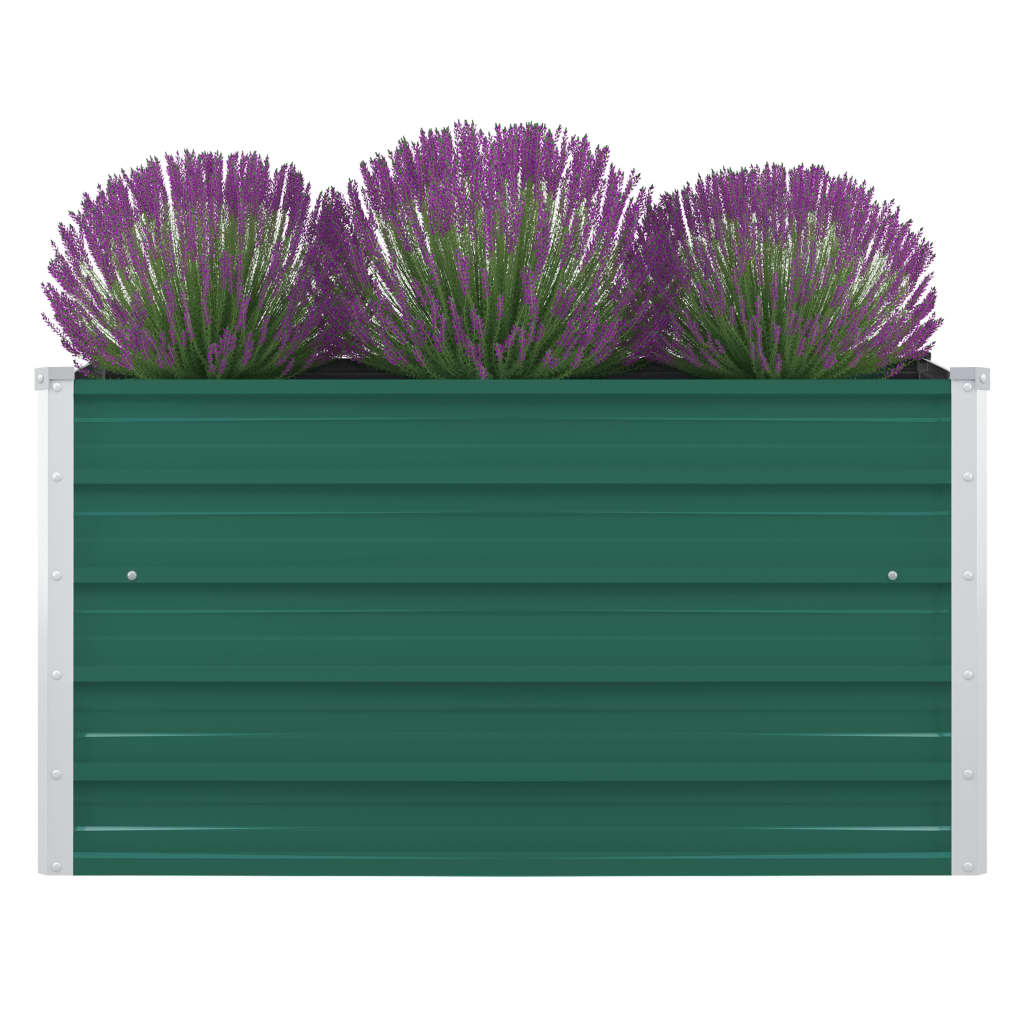 Vidaxl Planter Insented 100x100x45 cm galvaniseret stålgrøn