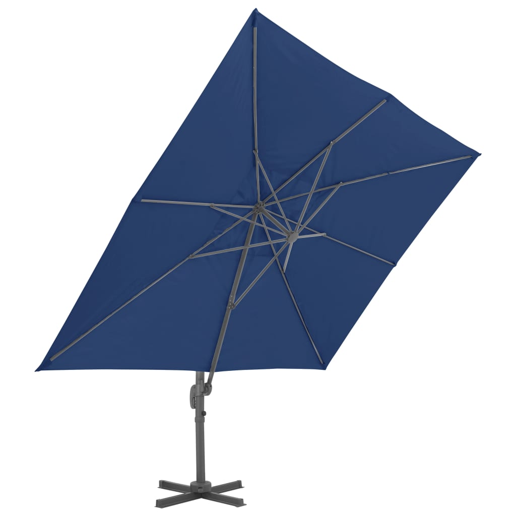 Vidaxl Flydende parasol med aluminiumstang 4x3 m azurblå