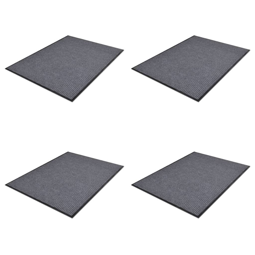 VidaXL dørmåtter 4 stk 90x60 cm PVC grå