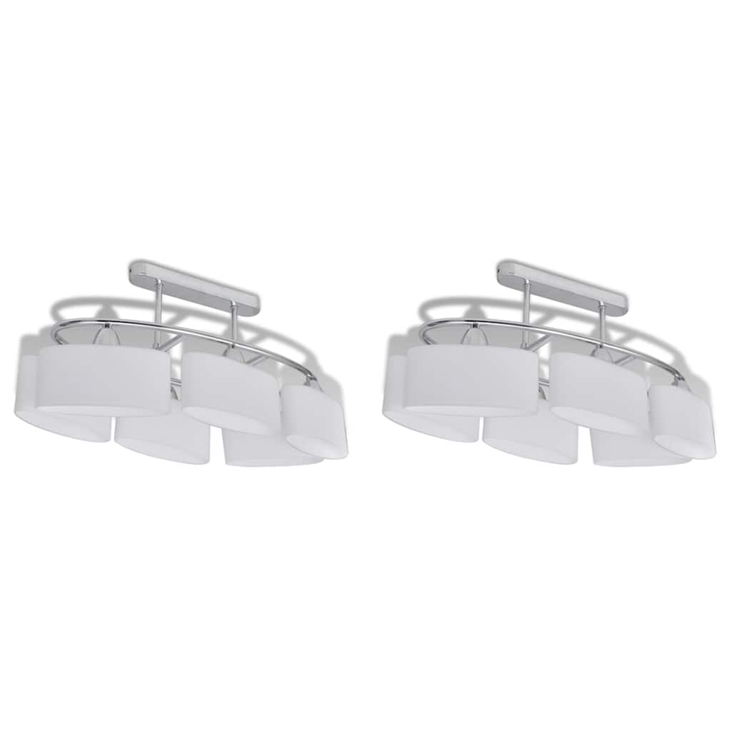VidaXL loftslampe med elliptiske glasskærme 2 stk E14
