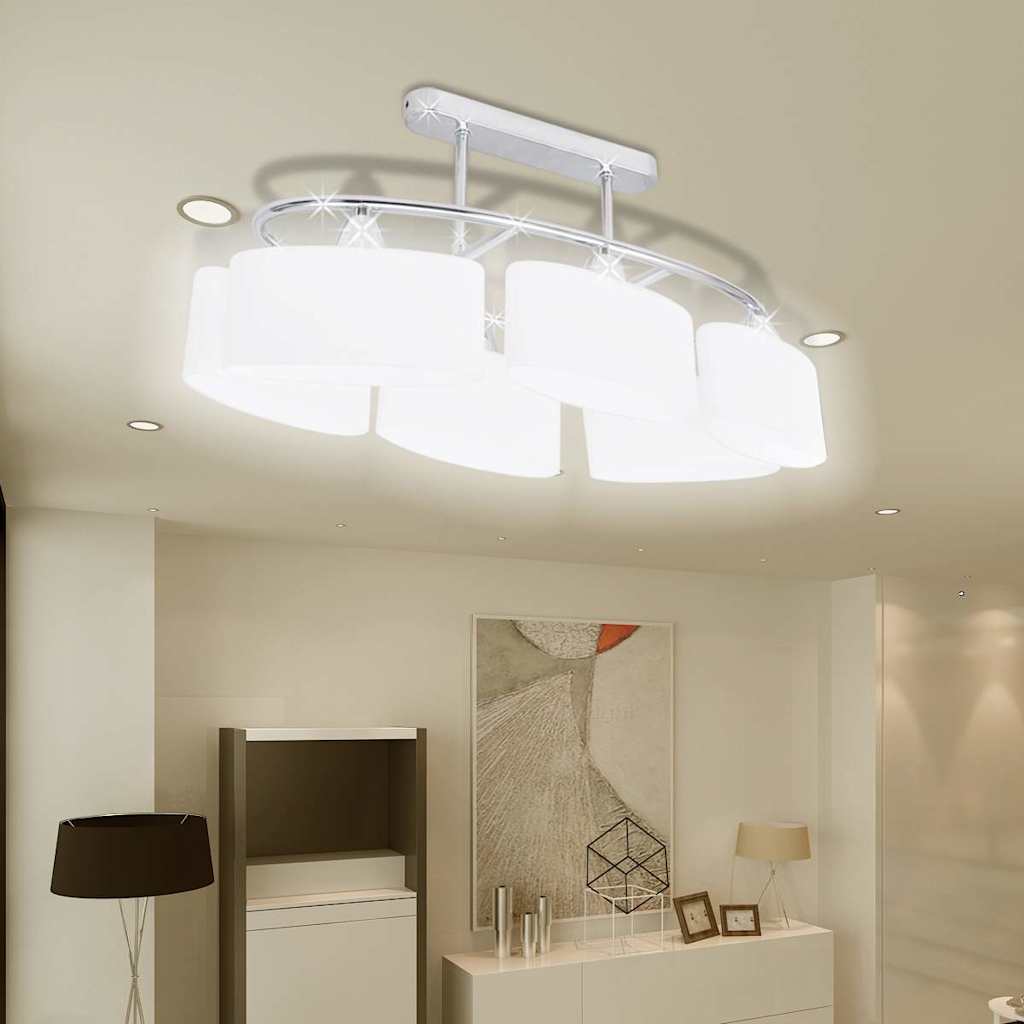 VidaXL loftslampe med elliptiske glasskærme 2 stk E14