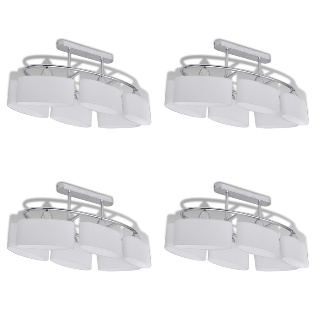 VidaXL loftslampe med elliptiske glasskærme 4 stk E14