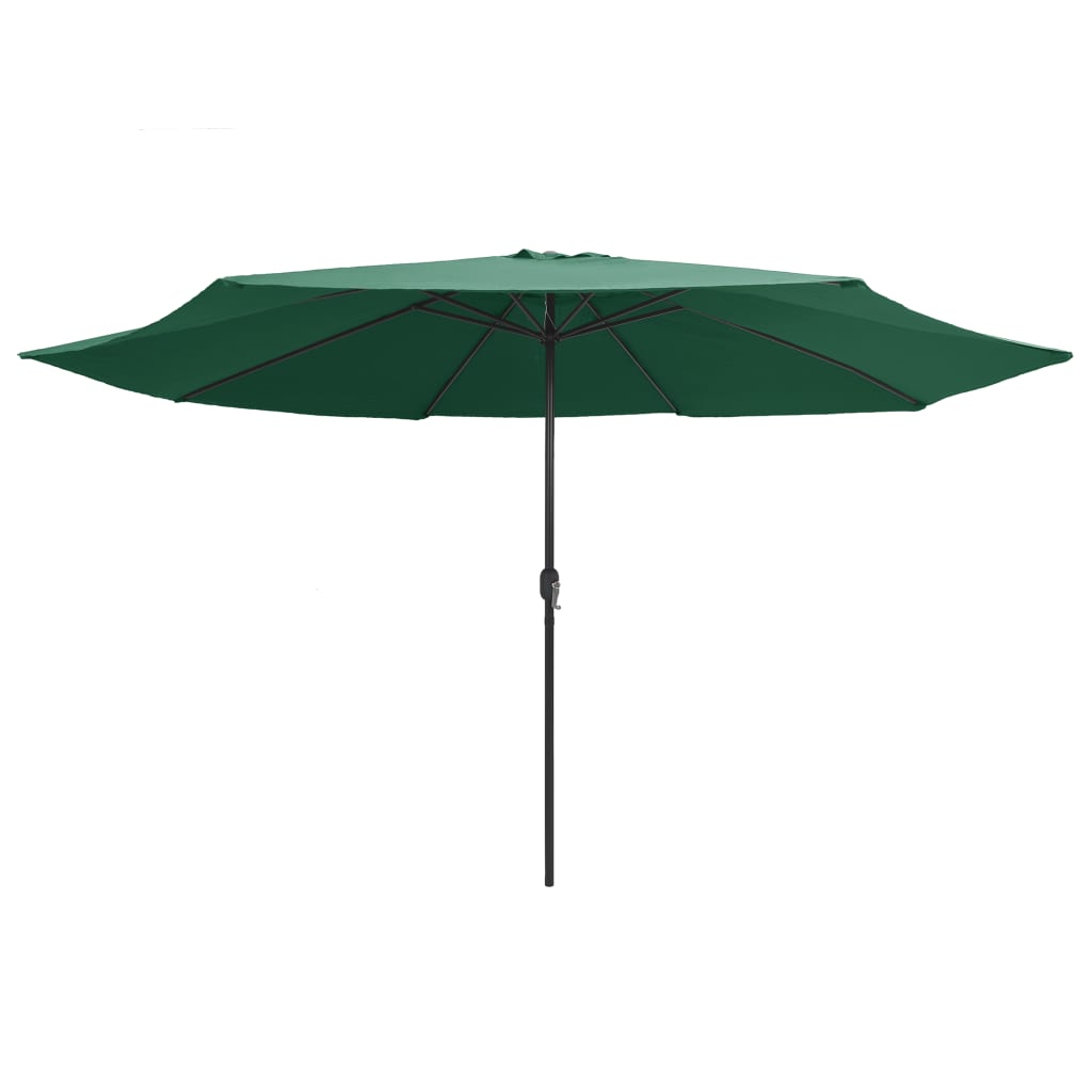 Vidaxl parasol med metalstang 390 cm grøn