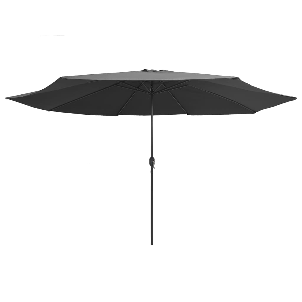 Vidaxl parasol med metalstang 390 cm antracit