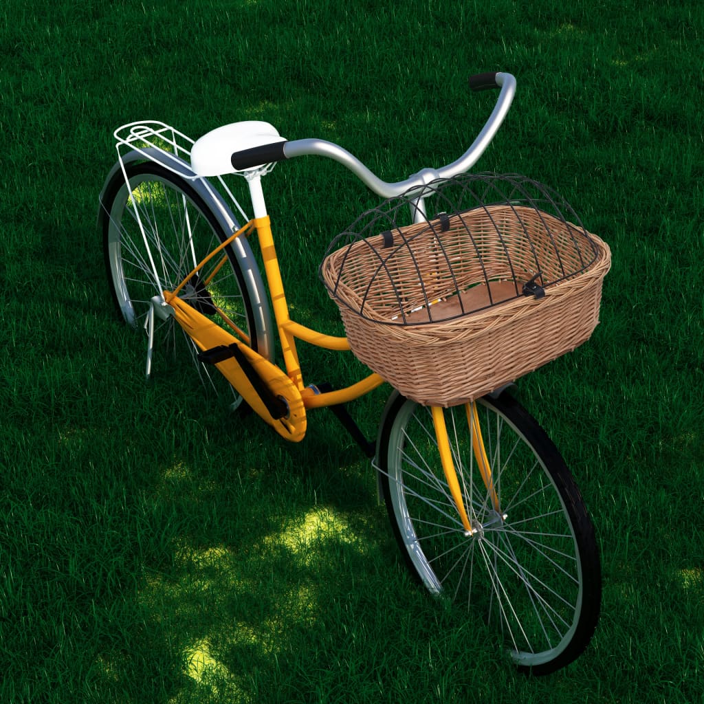 Vidaxl Bicycle Hovar Basket med låg 50x45x35 cm naturlige pil