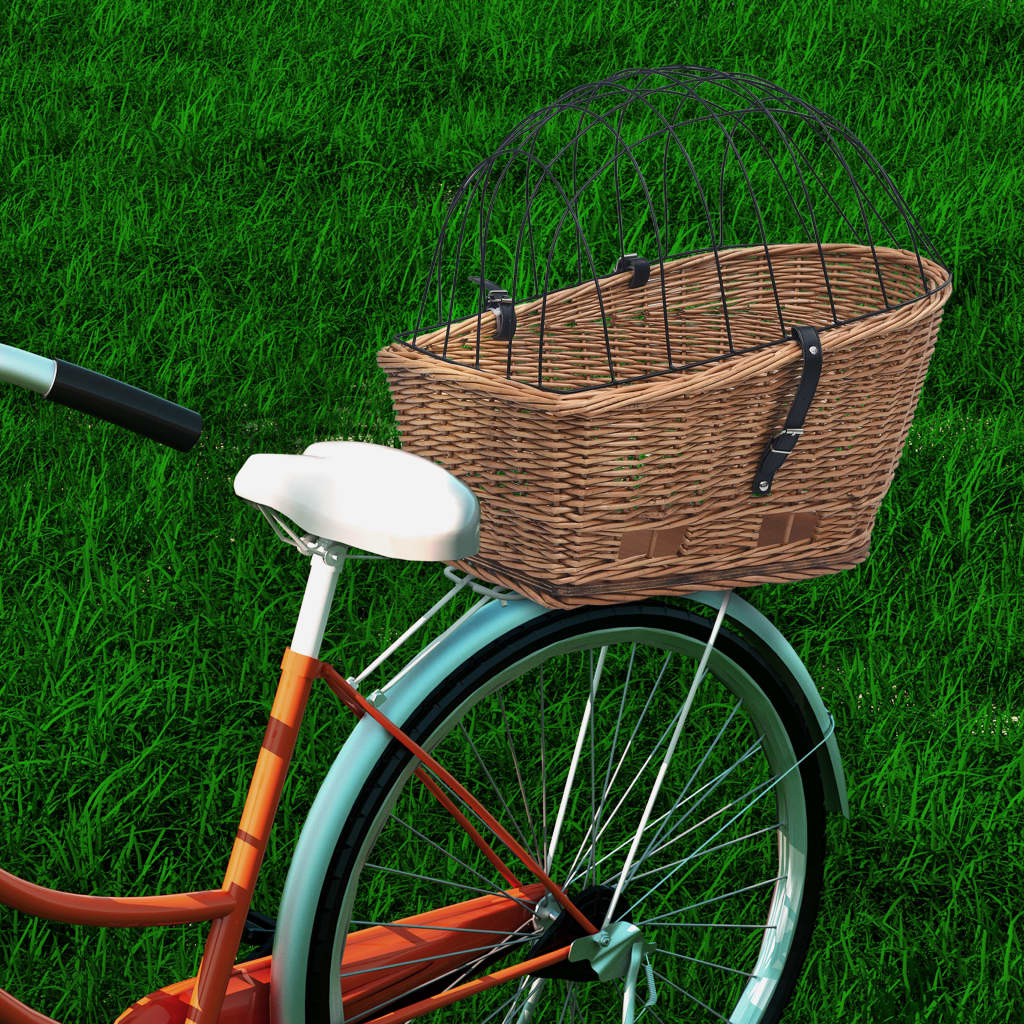 Vidaxl cykelkurv til bagageholder 55x31x36 cm naturlige pil