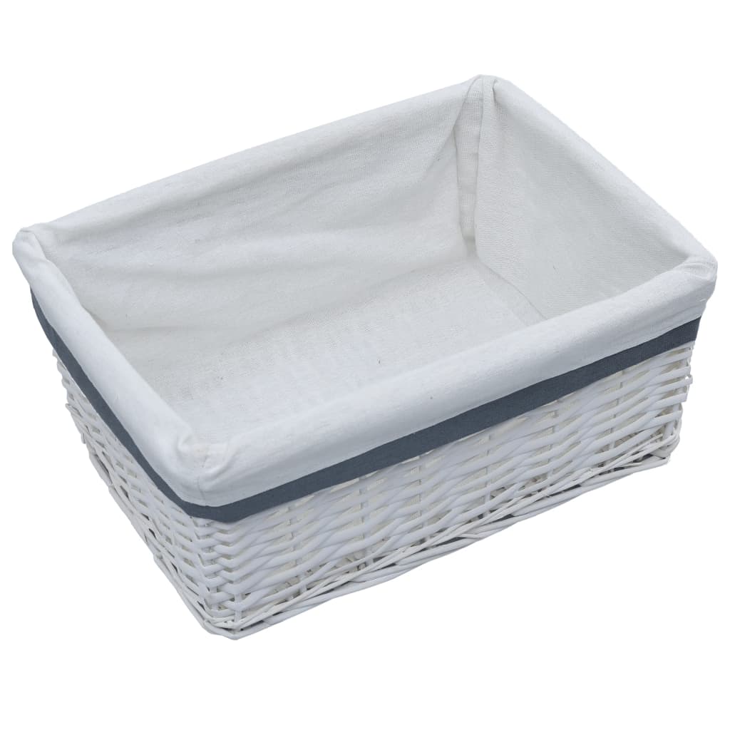 Vidaxl 3-Dart kurv Set Stackable Willow White