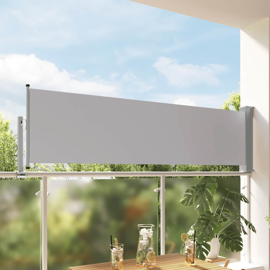 Vidaxl Haveskærm Udvidelig 80x300 cm grå