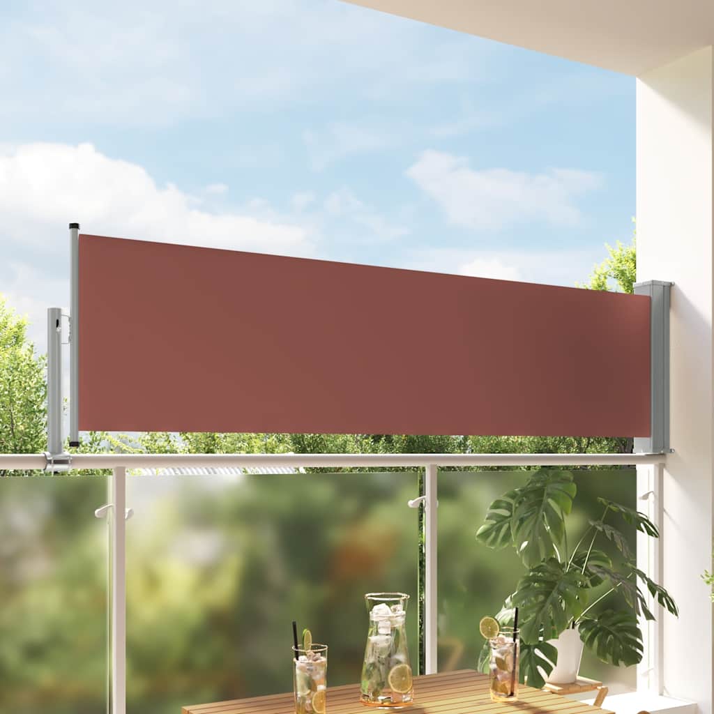 Vidaxx udtrækbar haveskærm 80x300 cm brun