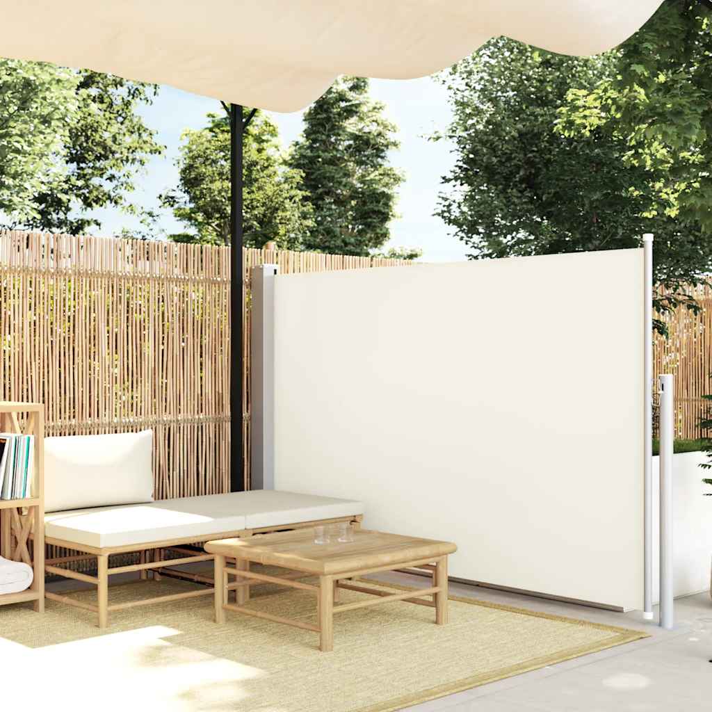 Vidaxl haveskærm Udvidelig 140x500 cm creme