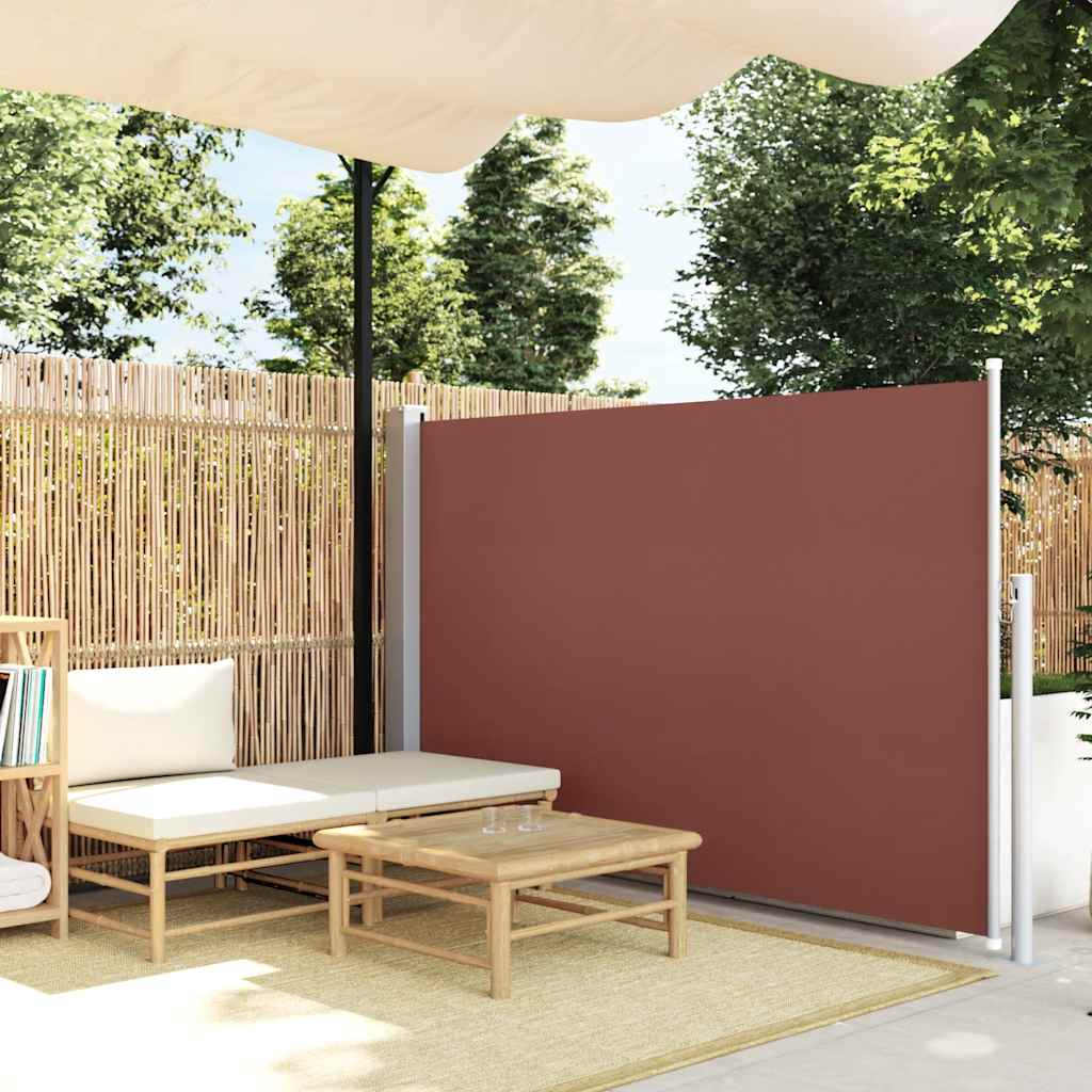 Vidaxl Haveskærm Udvidelig 140x500 cm brun