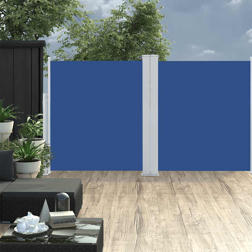 Vidaxx udtrækbar vindskærm 170x600 cm blå