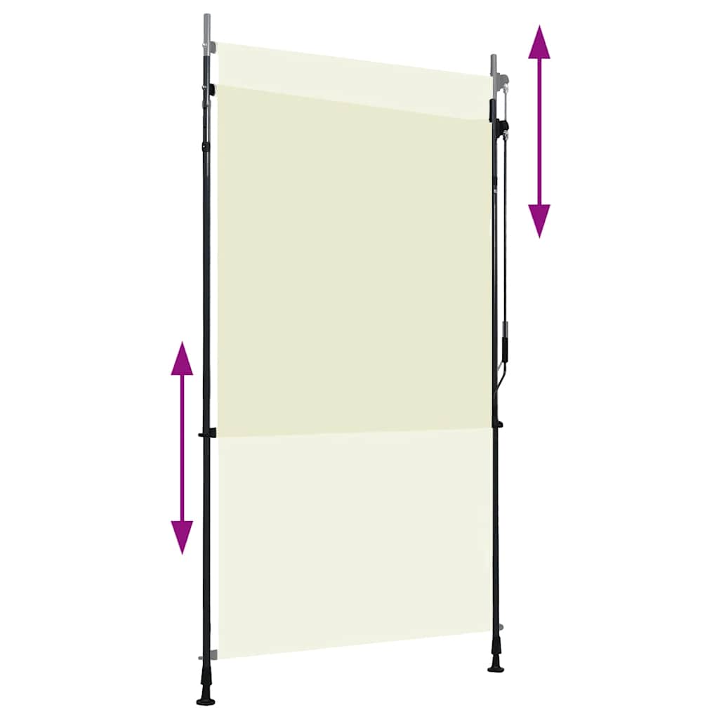 Vidaxl Roller Blind til eksterne 120x270 cm creme