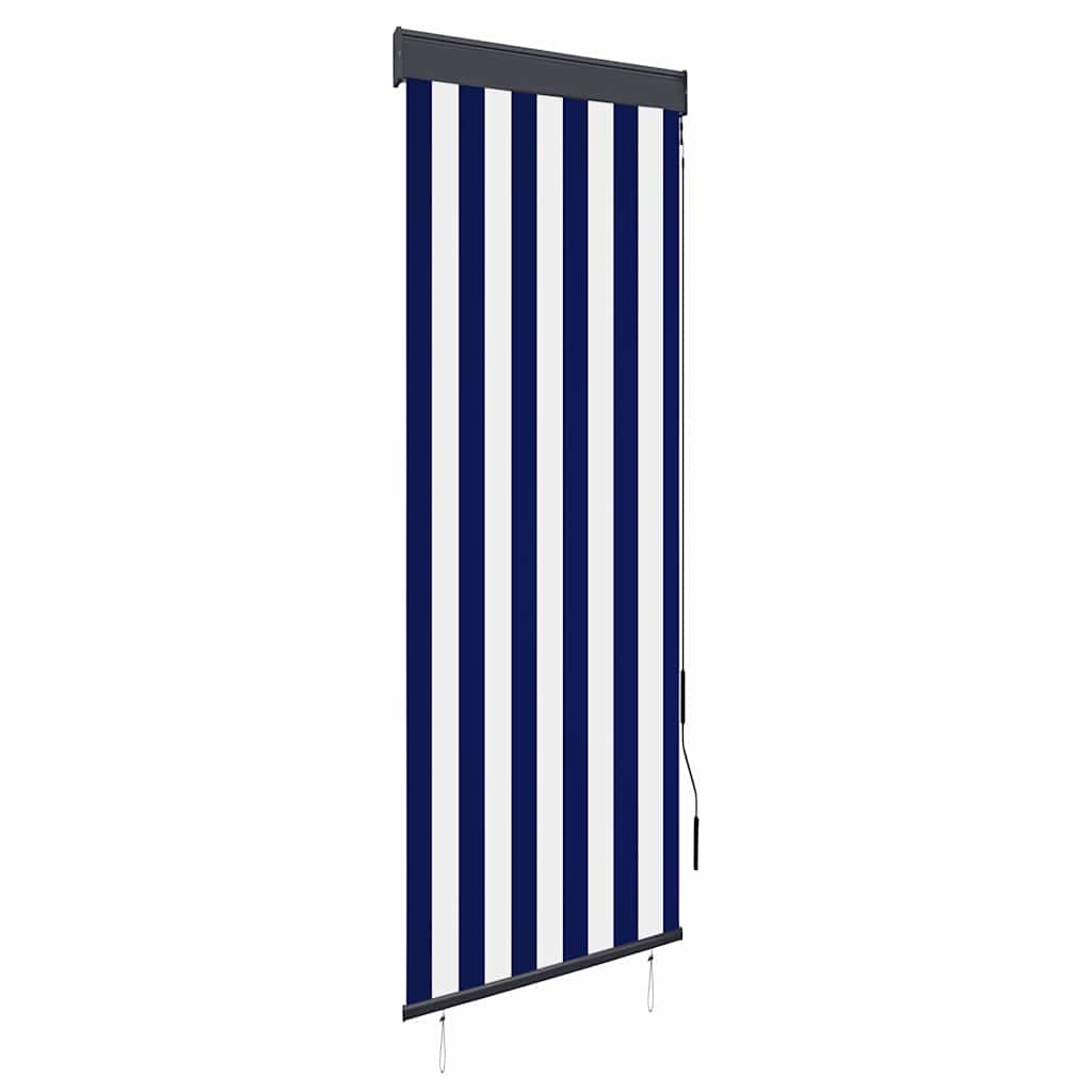Vidaxl Roller Blind til udvendig 60x250 cm blå og hvid