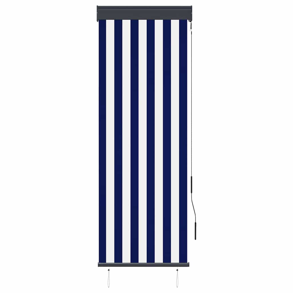 Vidaxl Roller Blind til udvendig 60x250 cm blå og hvid