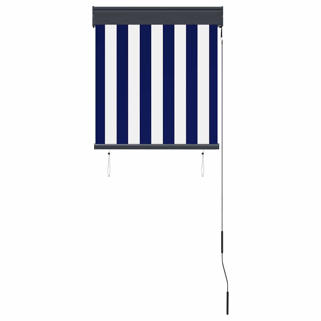 Vidaxl Roller Blind til udvendig 60x250 cm blå og hvid