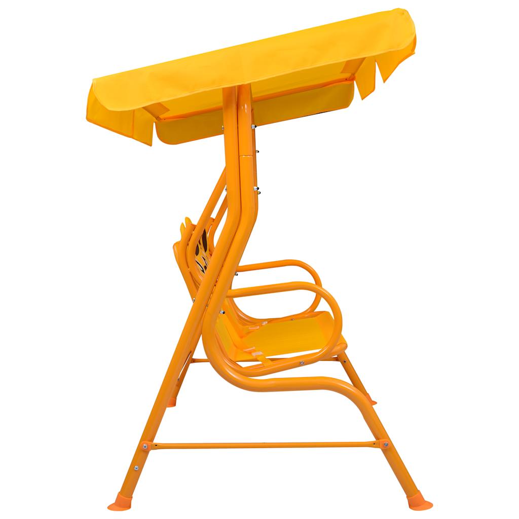 Vidaxl Børns Swing Bank 115x75x110 cm stof gul