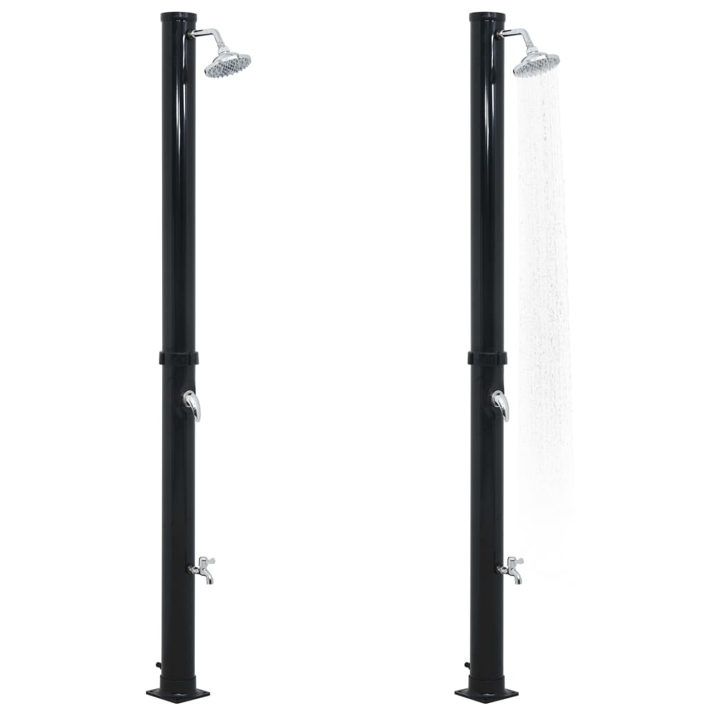 Vidaxl Solardouche 20 L 220 cm sort