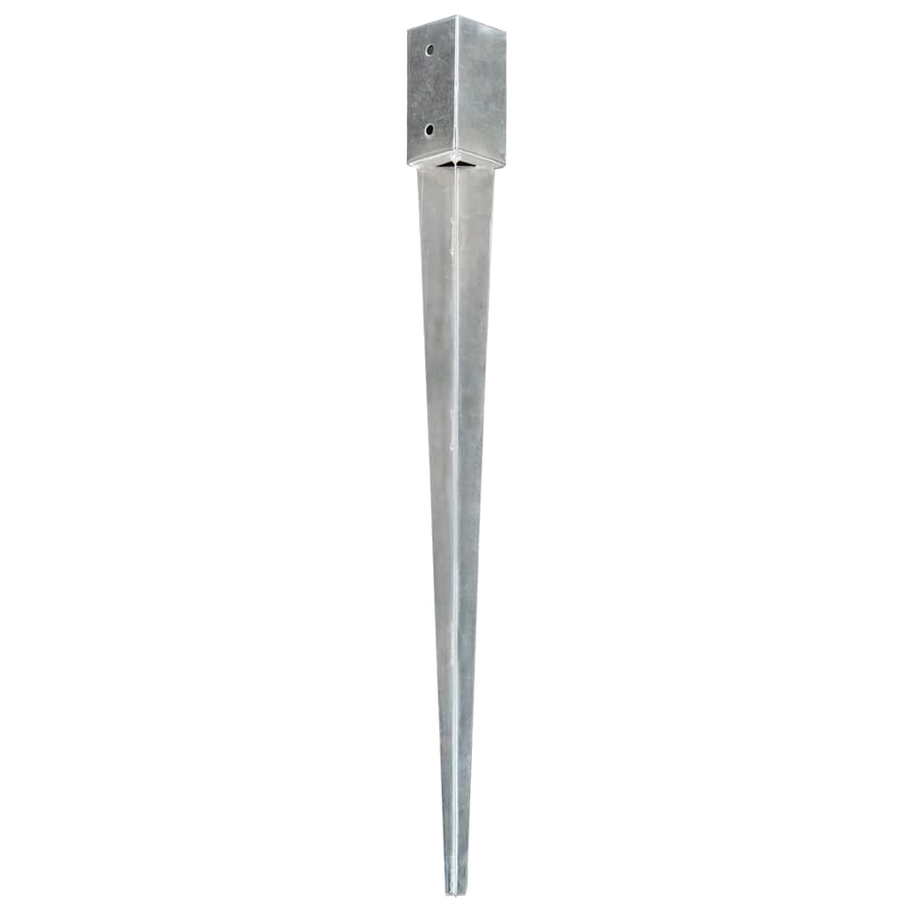 Vidaxx jordpløkker 6 stk 7x7x90 cm galvaniseret stål sølvfarvet