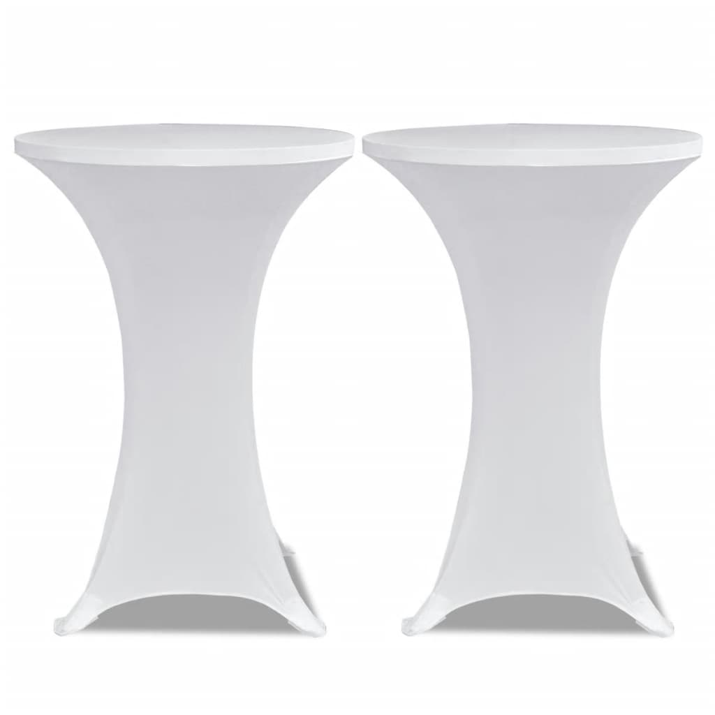 Vidaxx ståbordsdæksel 4 stk stretch ø80 cm hvid