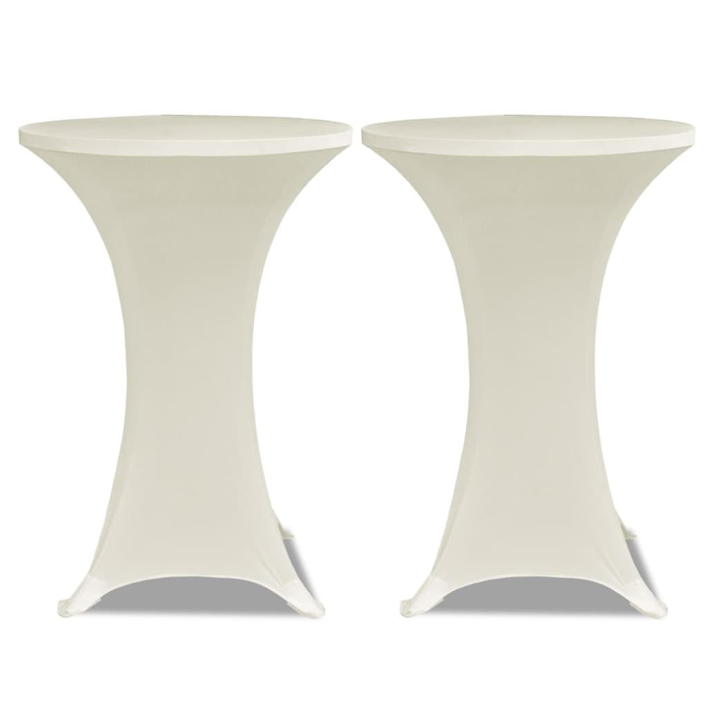 Vidaxx ståbordsdæksel 4 stk stretch ø70 cm creme