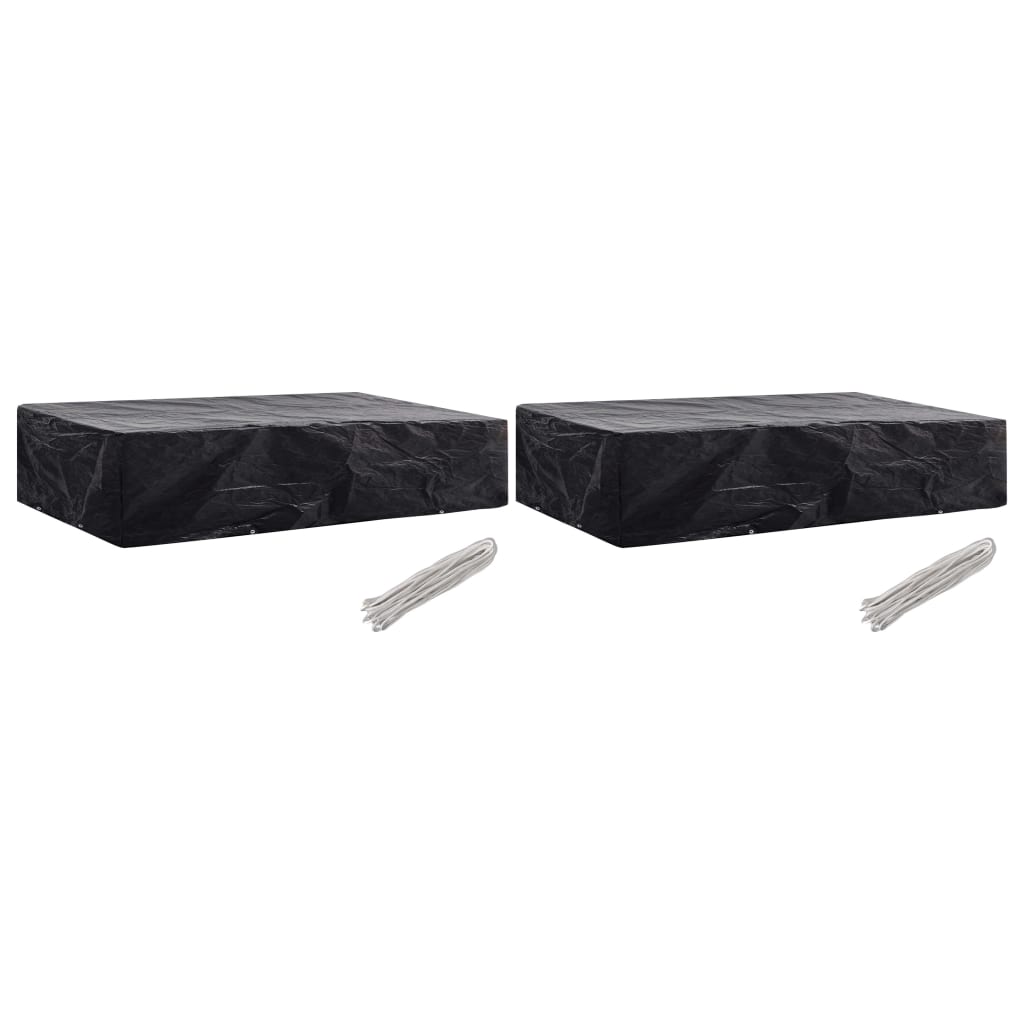 Vidaxl ligbeddenhoes 2 st 8 oogjes 218x77x55 cm