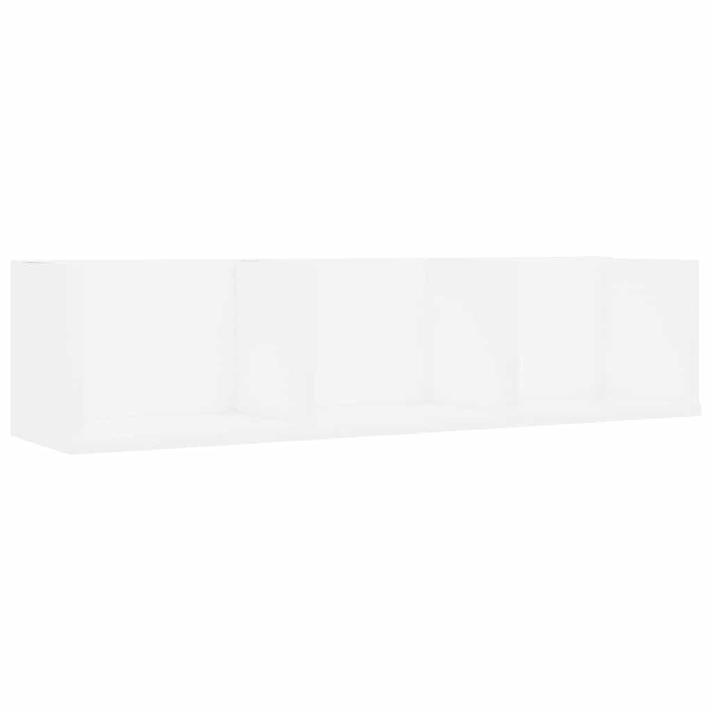Vidaxl cd-wandschap 75x18x18 cm bewerkt hout wit