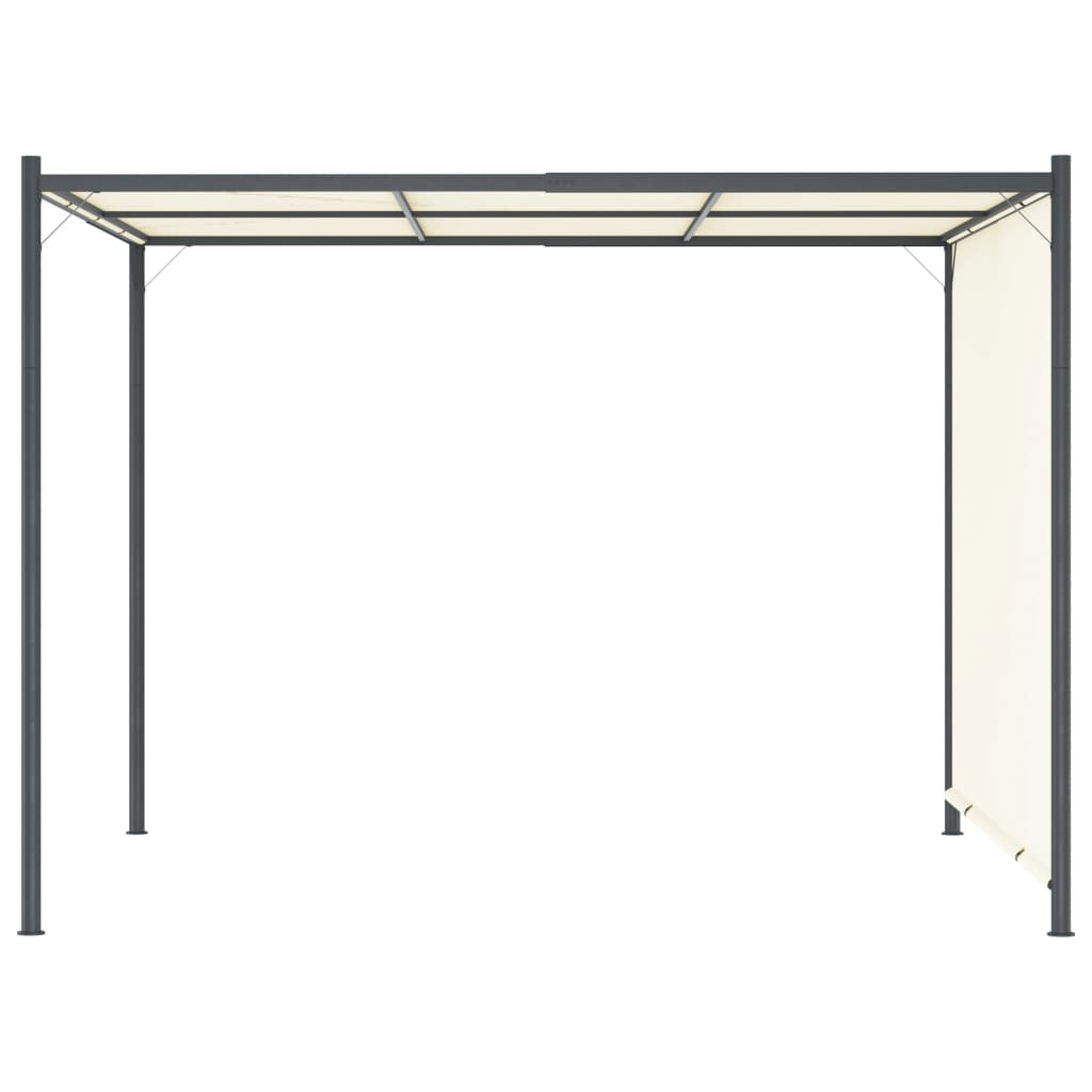 Vidaxl pergola med justerbar tag 3x3 m stålcreme hvid