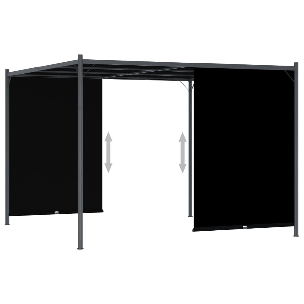 Vidaxl pergola med udvideligt tag 3x3 m antracit