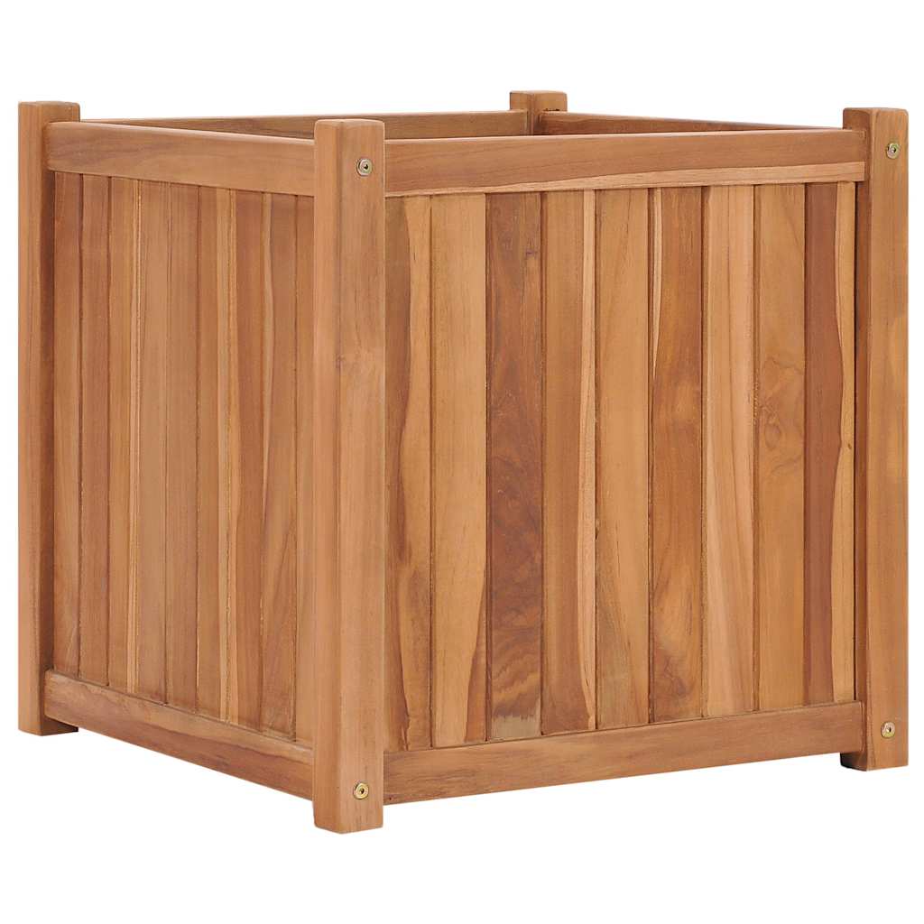 VidaXL plantekasse hævet 50x50x50 cm massiv teaktræ