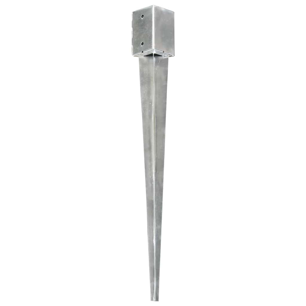 Vidaxx jordpløkker 6 stk 9x9x90 cm galvaniseret stål sølvfarvet