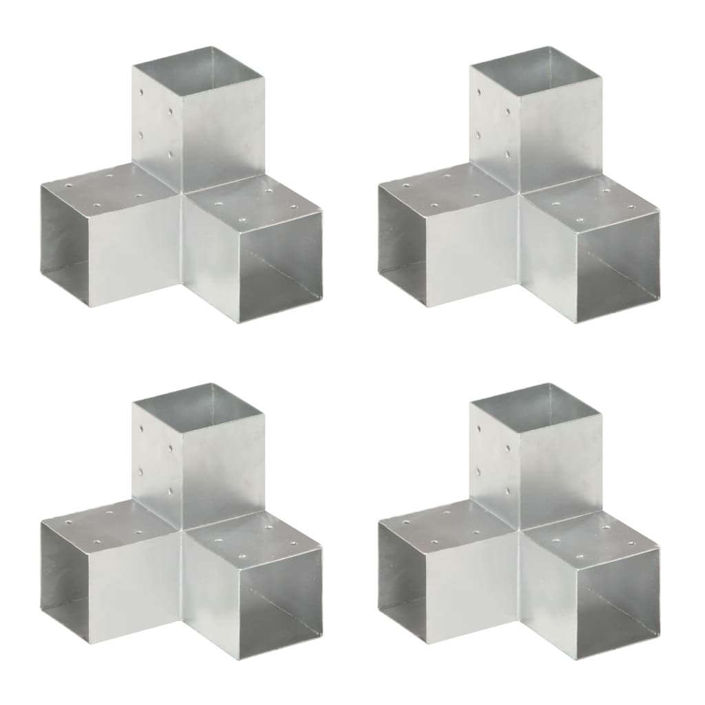 Vidaxl Pile Connections 4 PC Y-form 91x91 mm galvaniseret metal