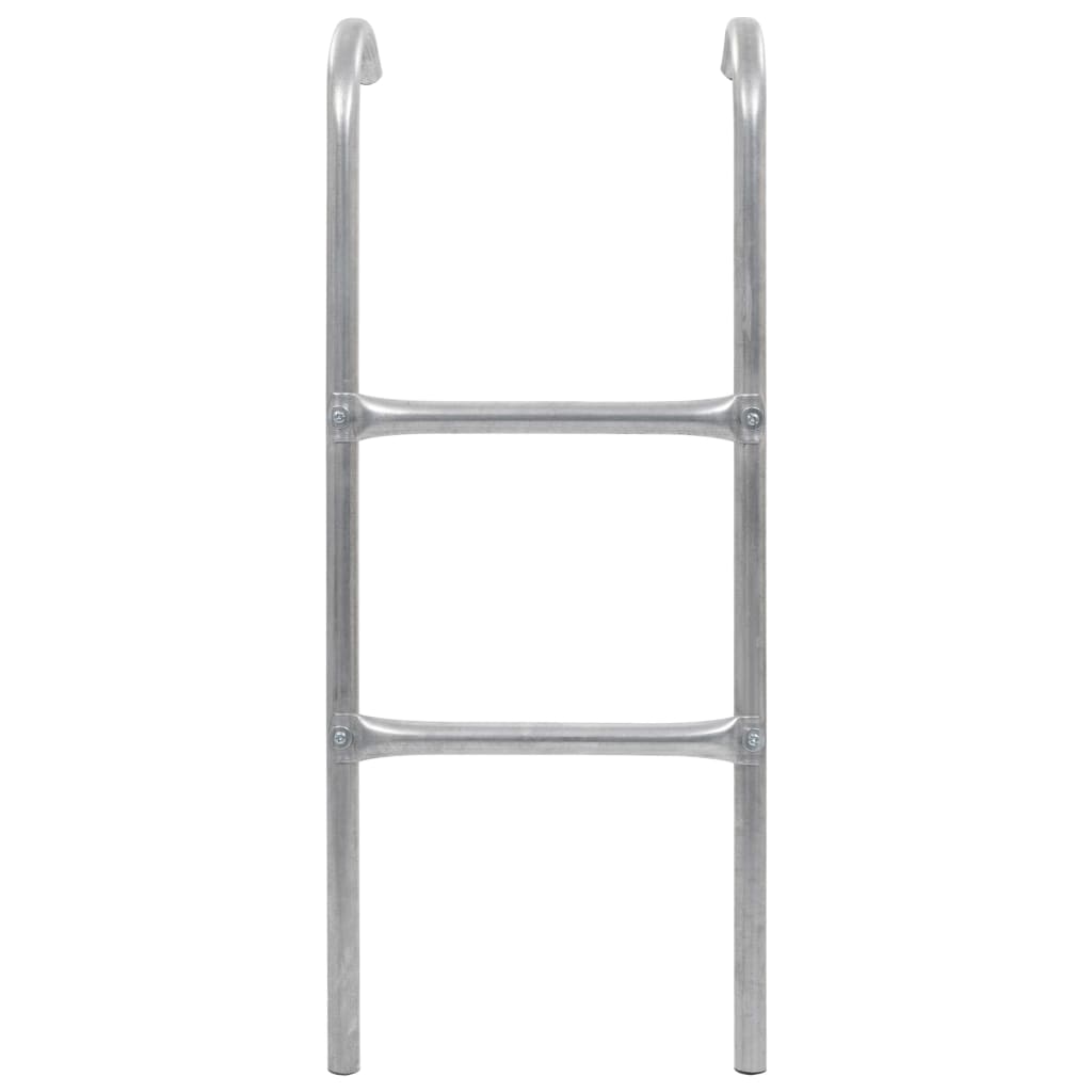 Vidaxl trampolinstige med 2 sportsgrene 72 cm stål sølvfarvet (egnet til 65 cm højde)