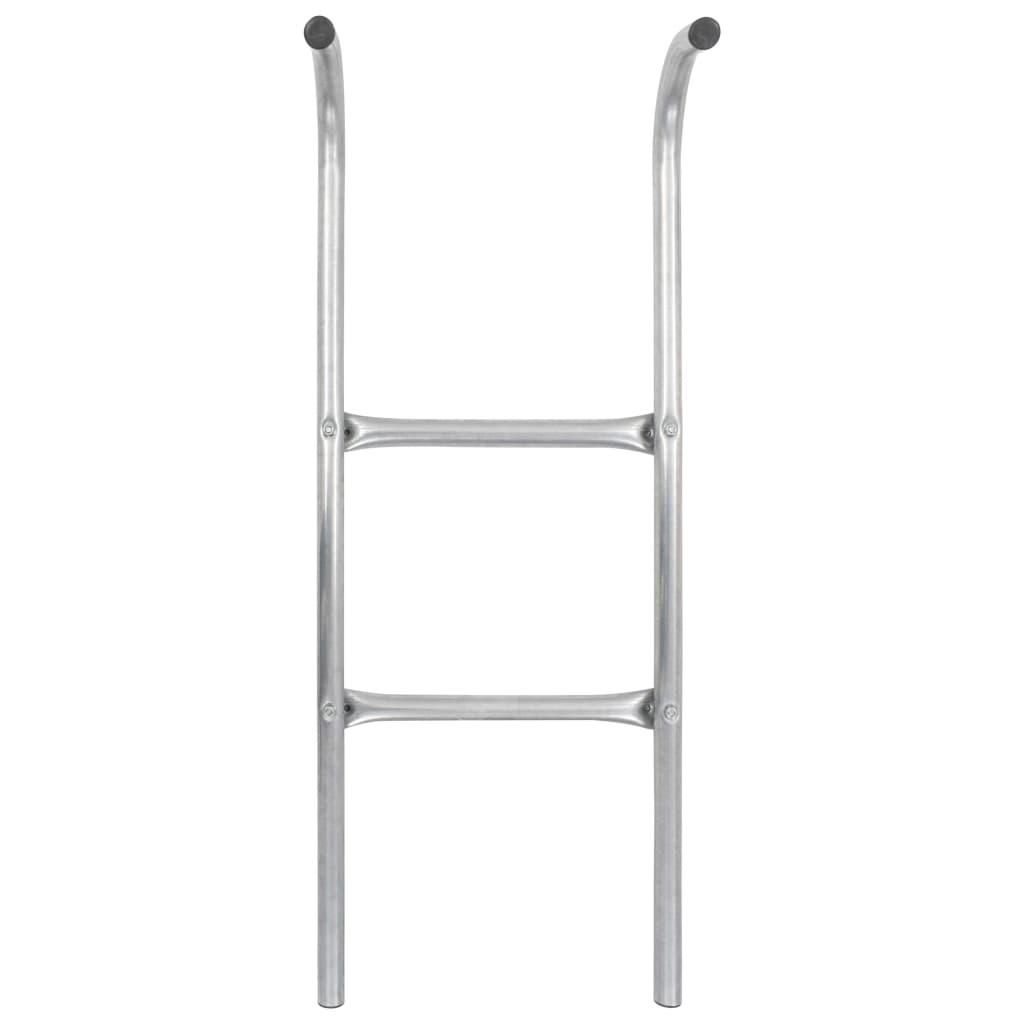 Vidaxl trampolinstige med 2 sportsgrene 72 cm stål sølvfarvet (egnet til 65 cm højde)