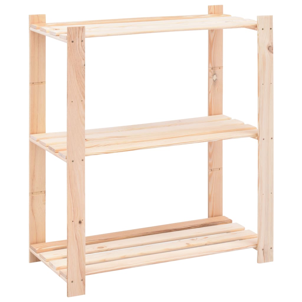 Vidaxx opbevaringsreoler 3-lags 3 stk 80x38x90 cm massiv fyrretræ 150 kg