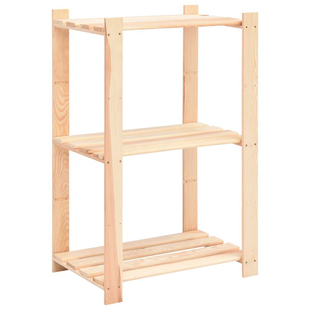 Vidaxx opbevaringsreoler 3-lags 2 stk 60x38x90 cm massiv fyrretræ 150 kg