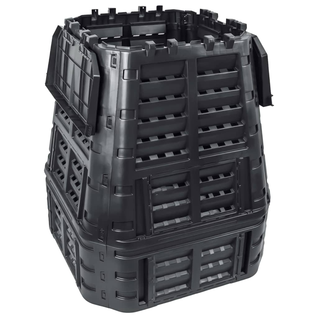 Vidaxx kompostbeholder 740 l 93,3x93,3x113 cm sort