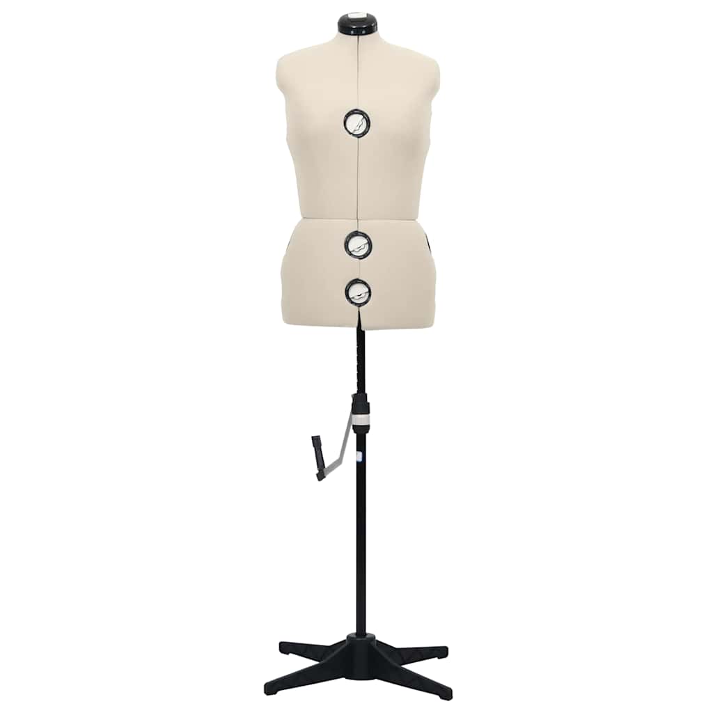 Vidaxl Mannequin Justerbar kvinde Størrelse 40-46 m creme farvet