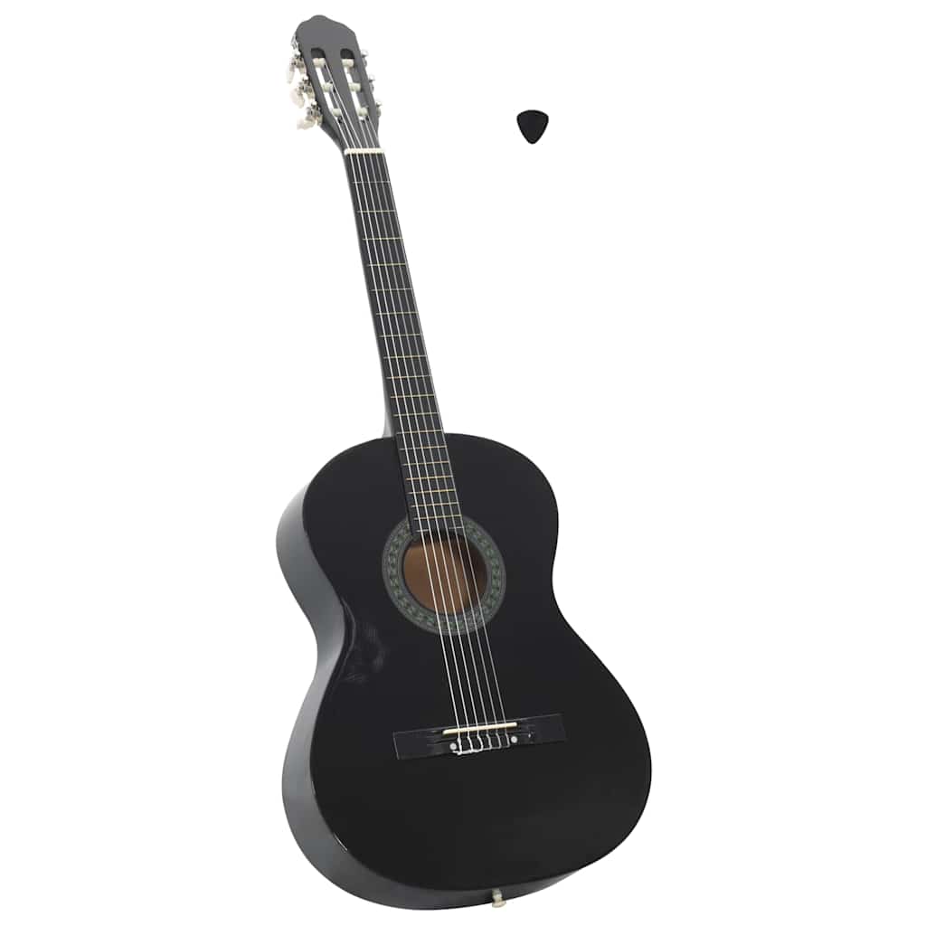 Vidaxl Guitar Classic Begynder 4 4 39 Lindenhout Black