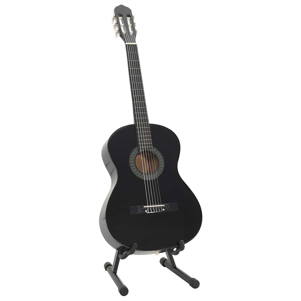 Vidaxl 12-delt guitar sæt klassisk nybegynder 4 4 39 Sort