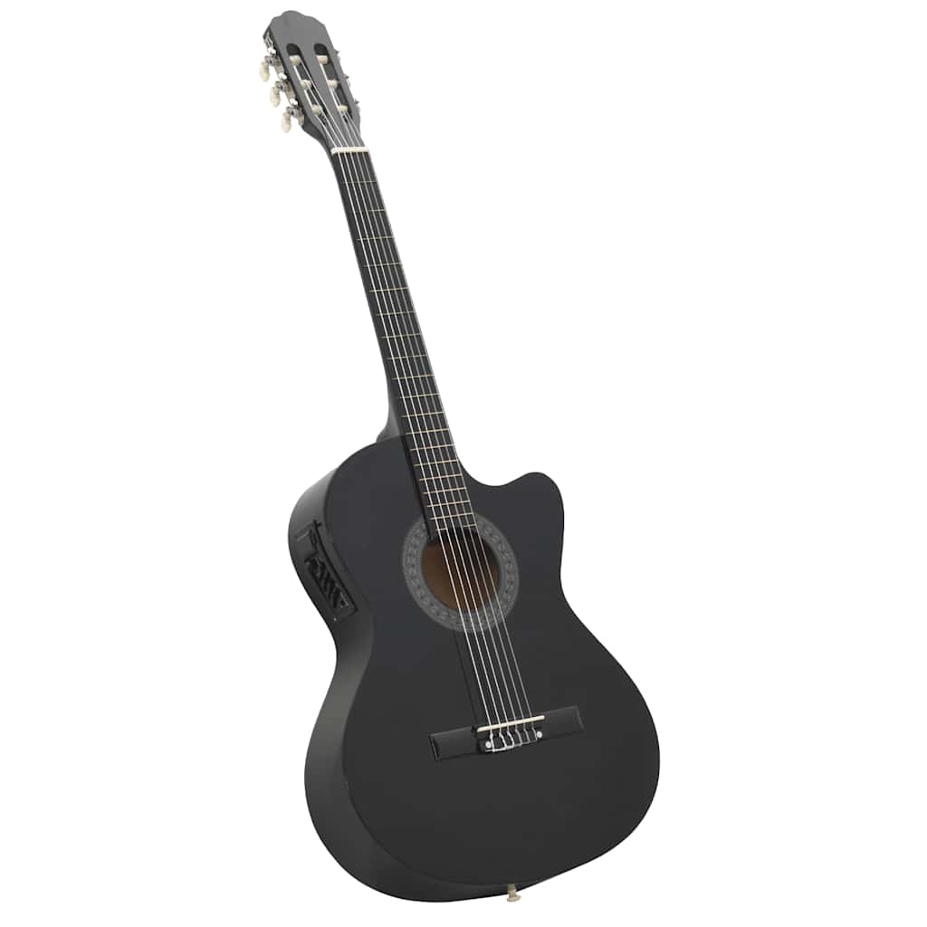 Vidaxl guitar cutaway med equalizer 6 strenge western klassisk sort